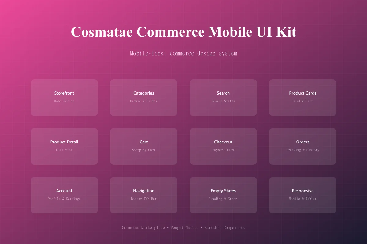 Cosmatae Commerce Mobile UI Kit thumbnail